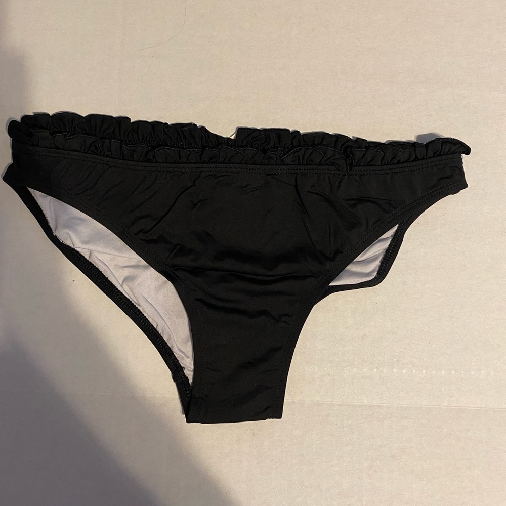 Black ruffle swim bottoms